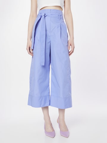 3.1 Phillip Lim - Pierna ancha Pantalón plisado en lila: frente