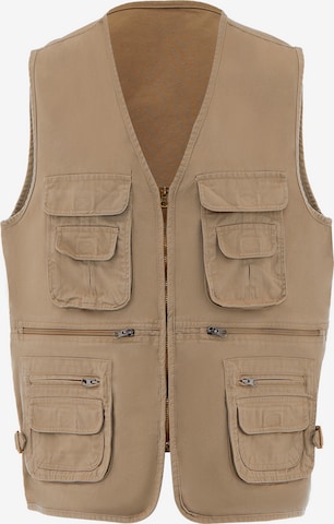 TALOON Vest in Brown: front