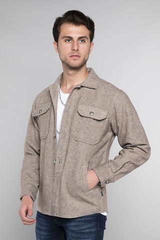 CARISMA Comfort fit Button Up Shirt in Beige: front