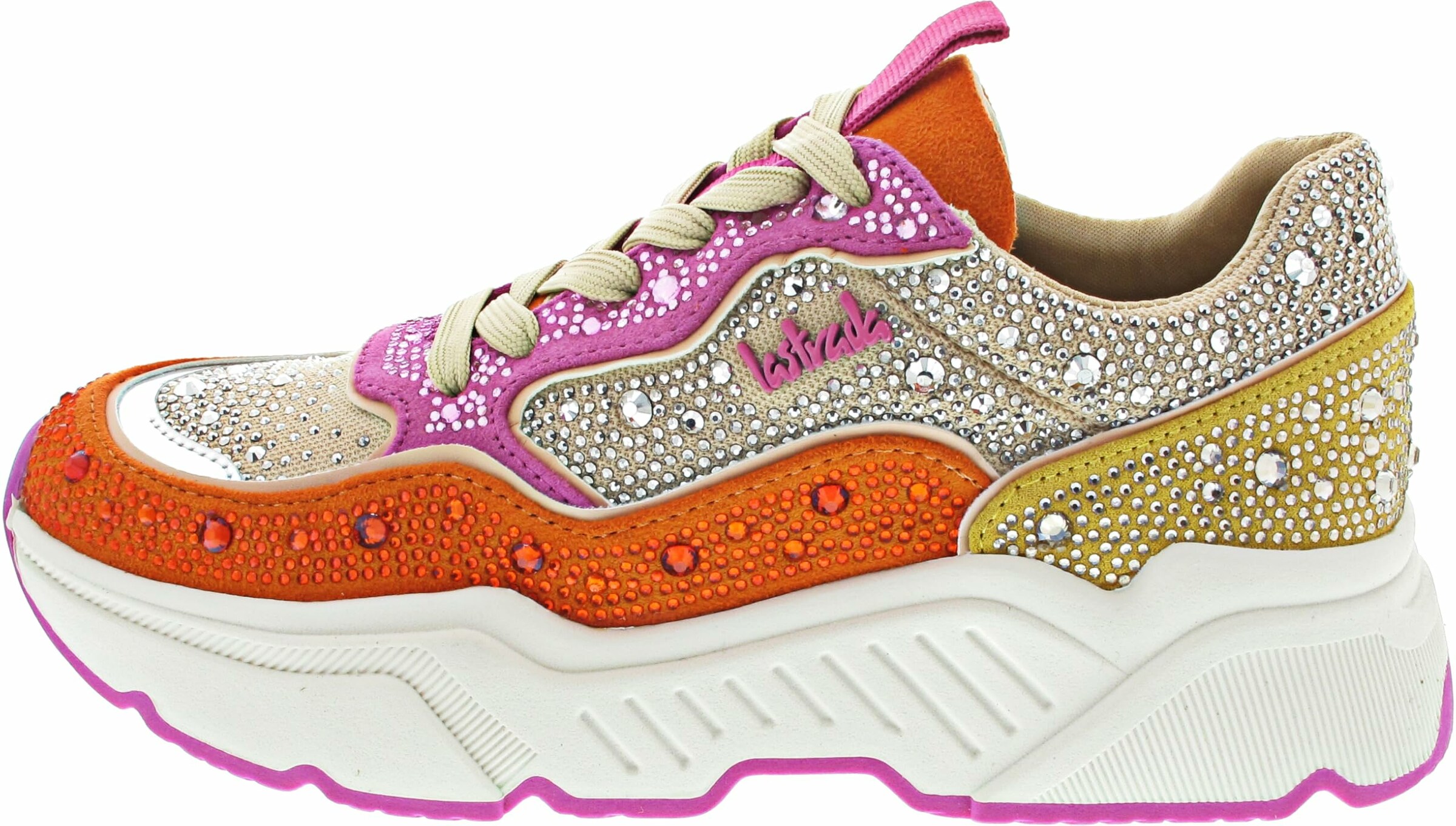 LA STRADA Platform trainers in Beige: front