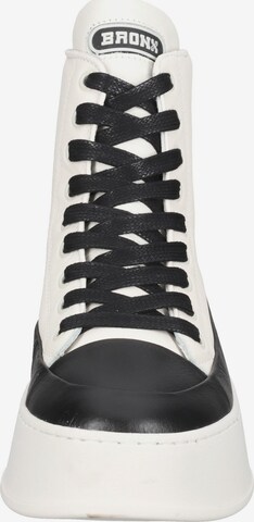 BRONX Lace-Up Ankle Boots in White