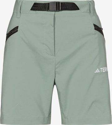 ADIDAS TERREX Regular Outdoor Pants 'Xperior' in Green: front
