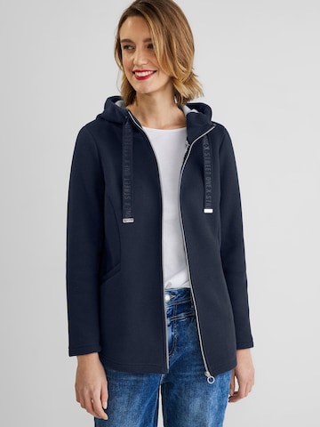 STREET ONE Sweatjacke in Blau: predná strana