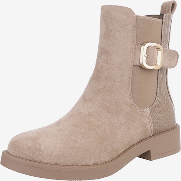 Ital-Design Stiefelette in Braun: Vorderseite