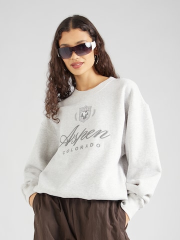 Abercrombie & Fitch Sweatshirt 'SUNDAY' in Grey: front