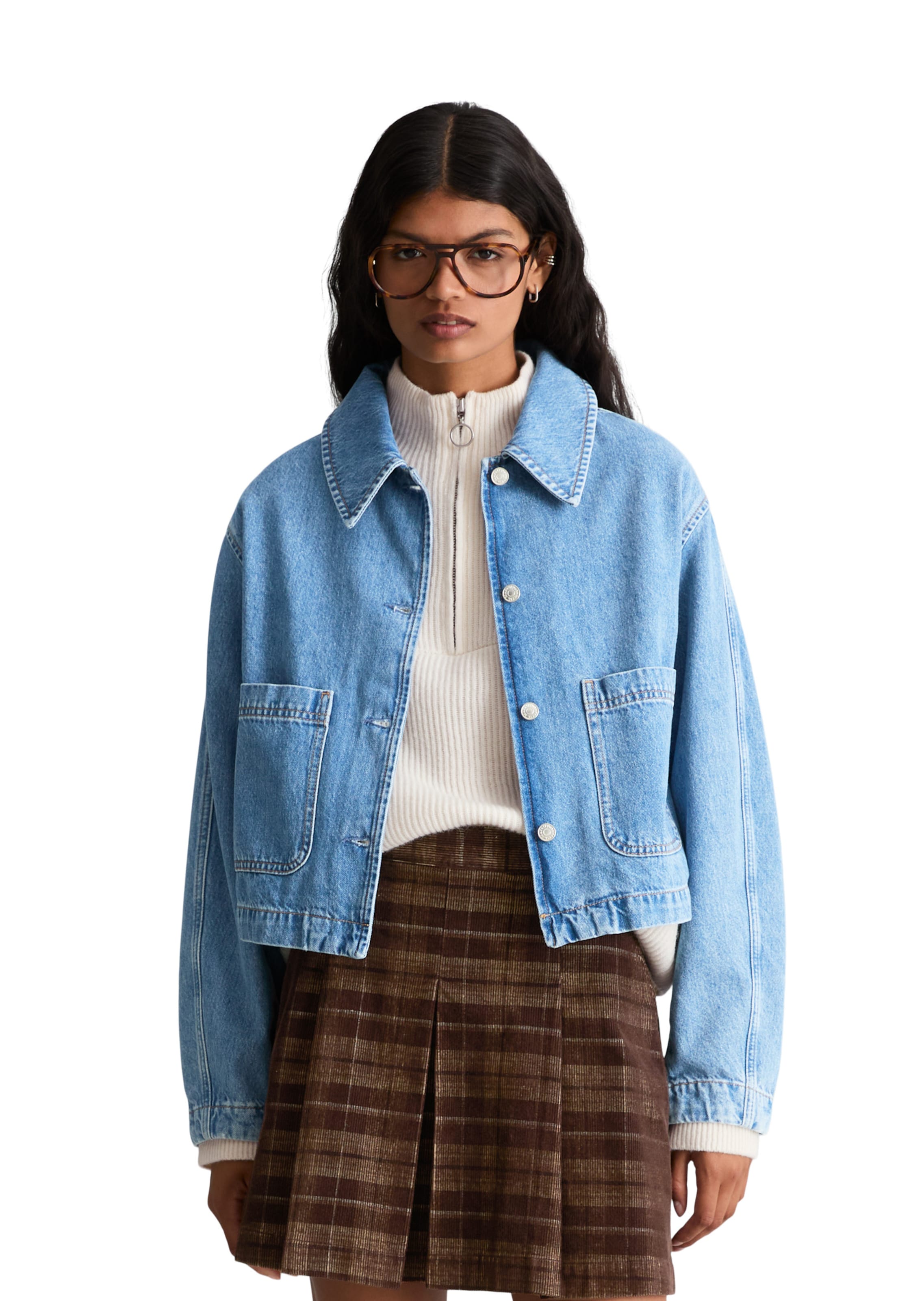 Marc O'Polo DENIM Tussenjas in Blauw: voorkant