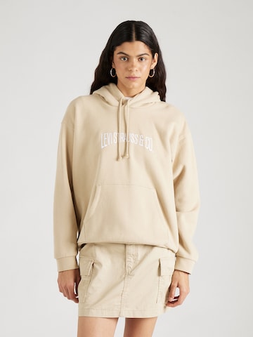 LEVI'S ® Sweatshirt 'Graphic Salinas Hoodie' i beige: framsida