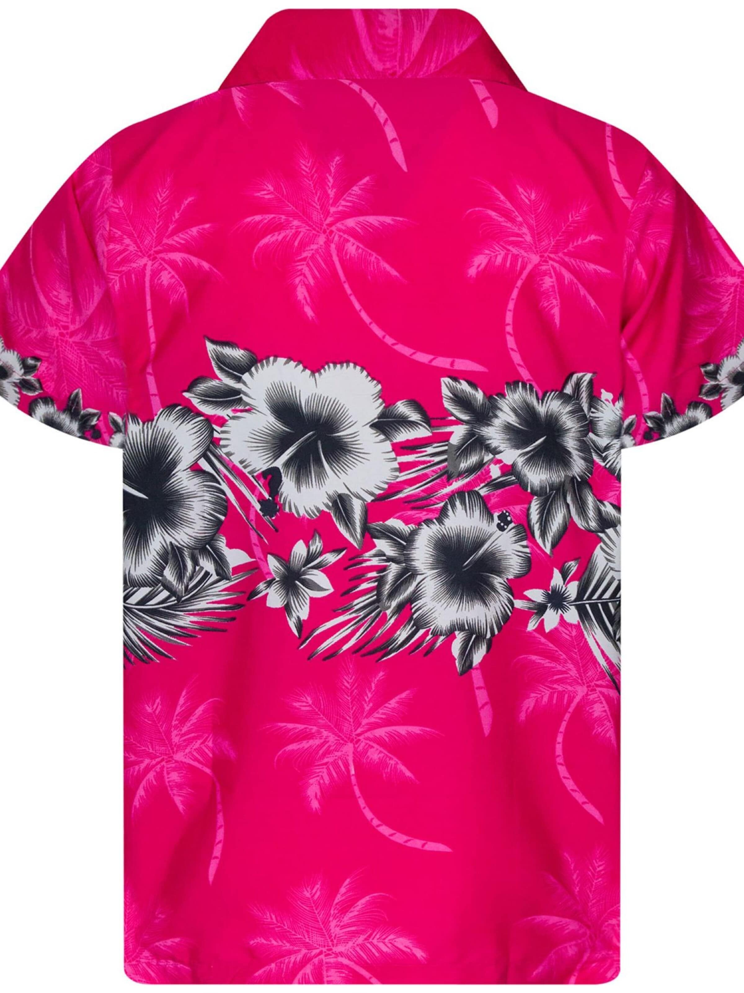 King Kameha Blouse 'Flower Chest' in Roze