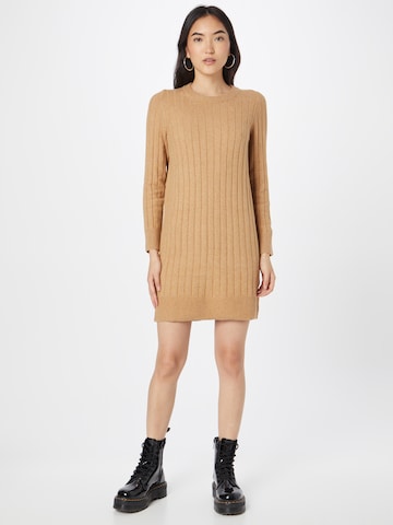 GAP Gebreide jurk in Beige: voorkant