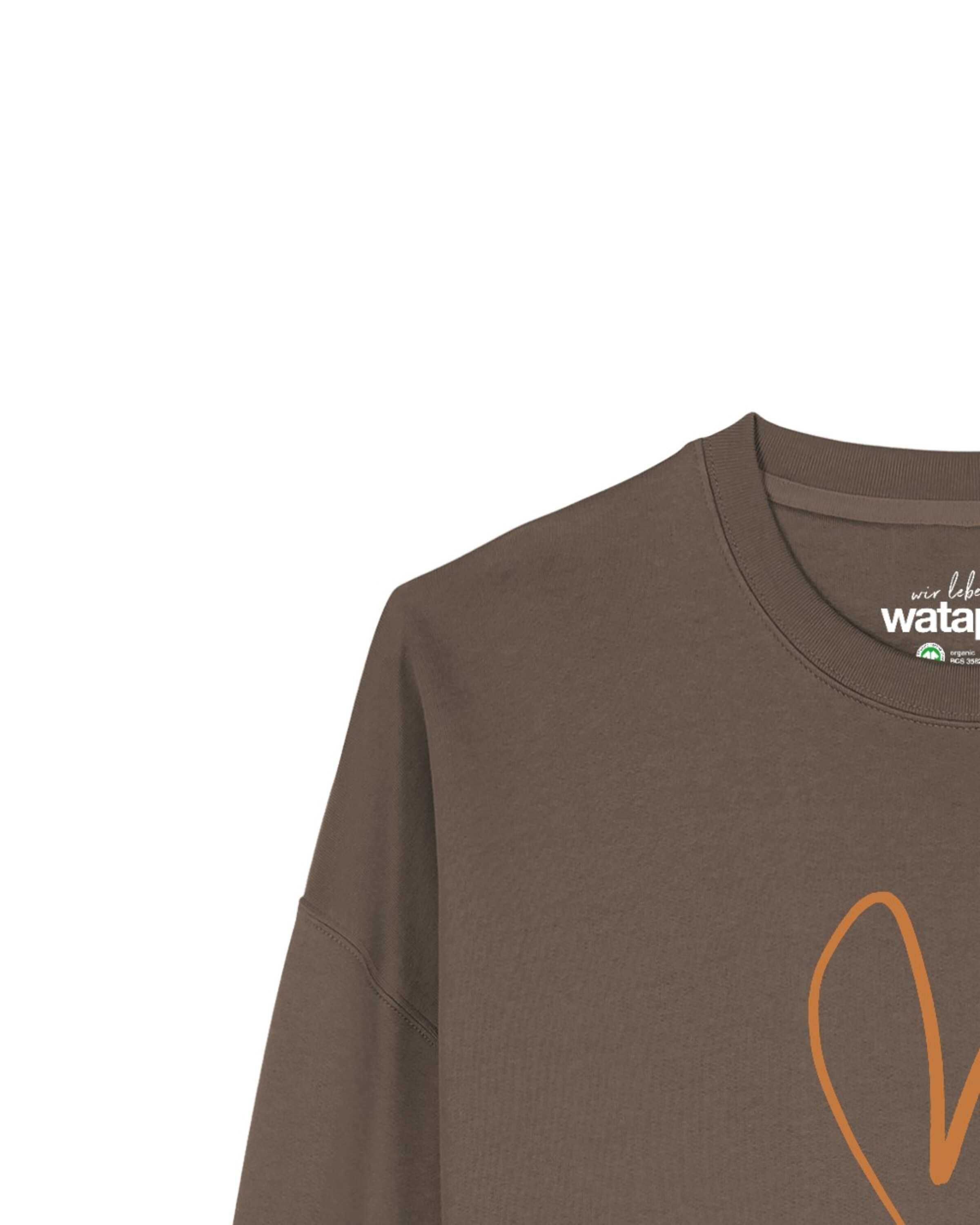 Watapparel Sweatshirt 'Self love ' in Braun