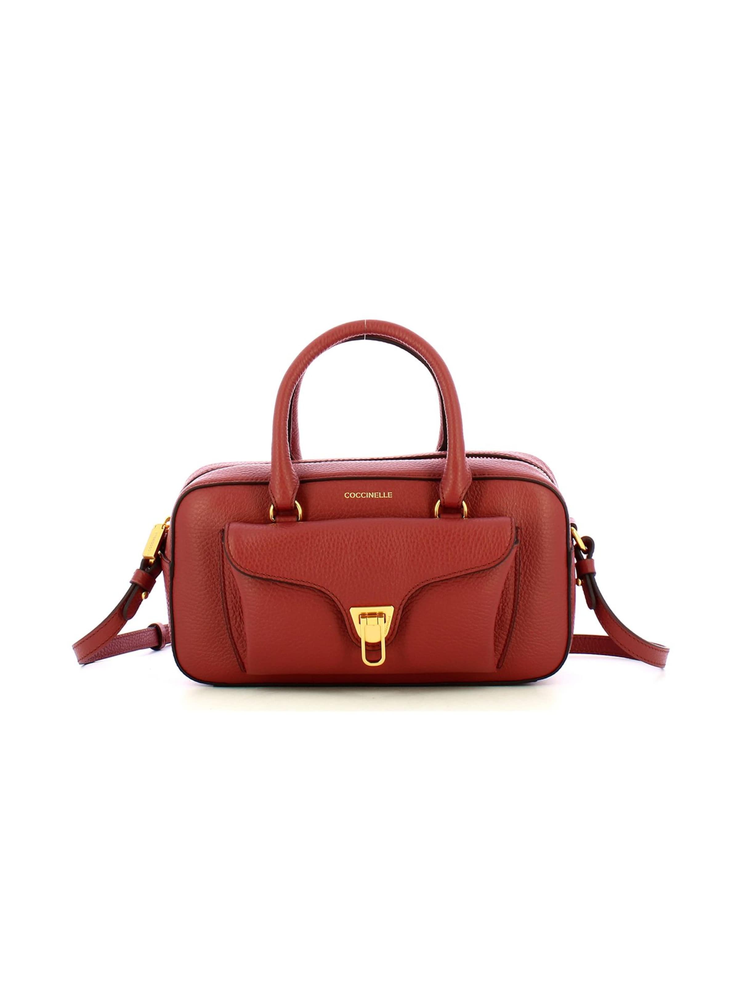 Coccinelle Handtas 'Coccinelle Beat Soft Handbag Grained Leather' in Bruin: voorkant
