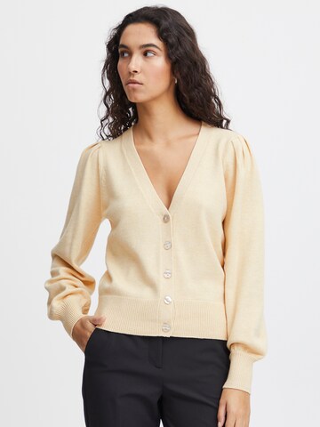 ICHI Cardigan 'SELLA' i beige: forside