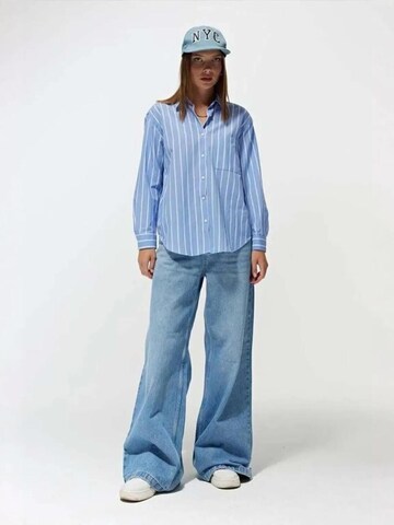 MixRay Bluse in Blau: Vorderseite