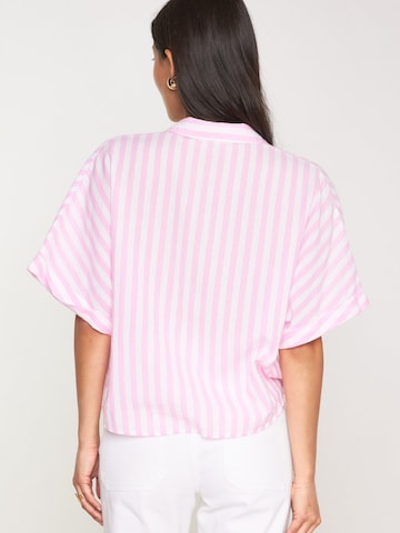Maison 123 Blouse 'SUNSET CH RAYURE' in Pink