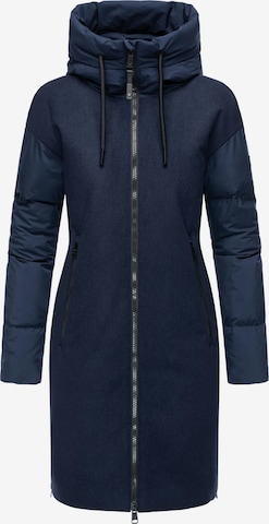 Ragwear Pitkä talvitakki 'Jumana' värissä sininen: etupuoli