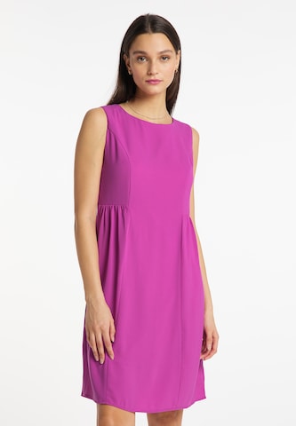 Robe de cocktail Usha en rose : devant