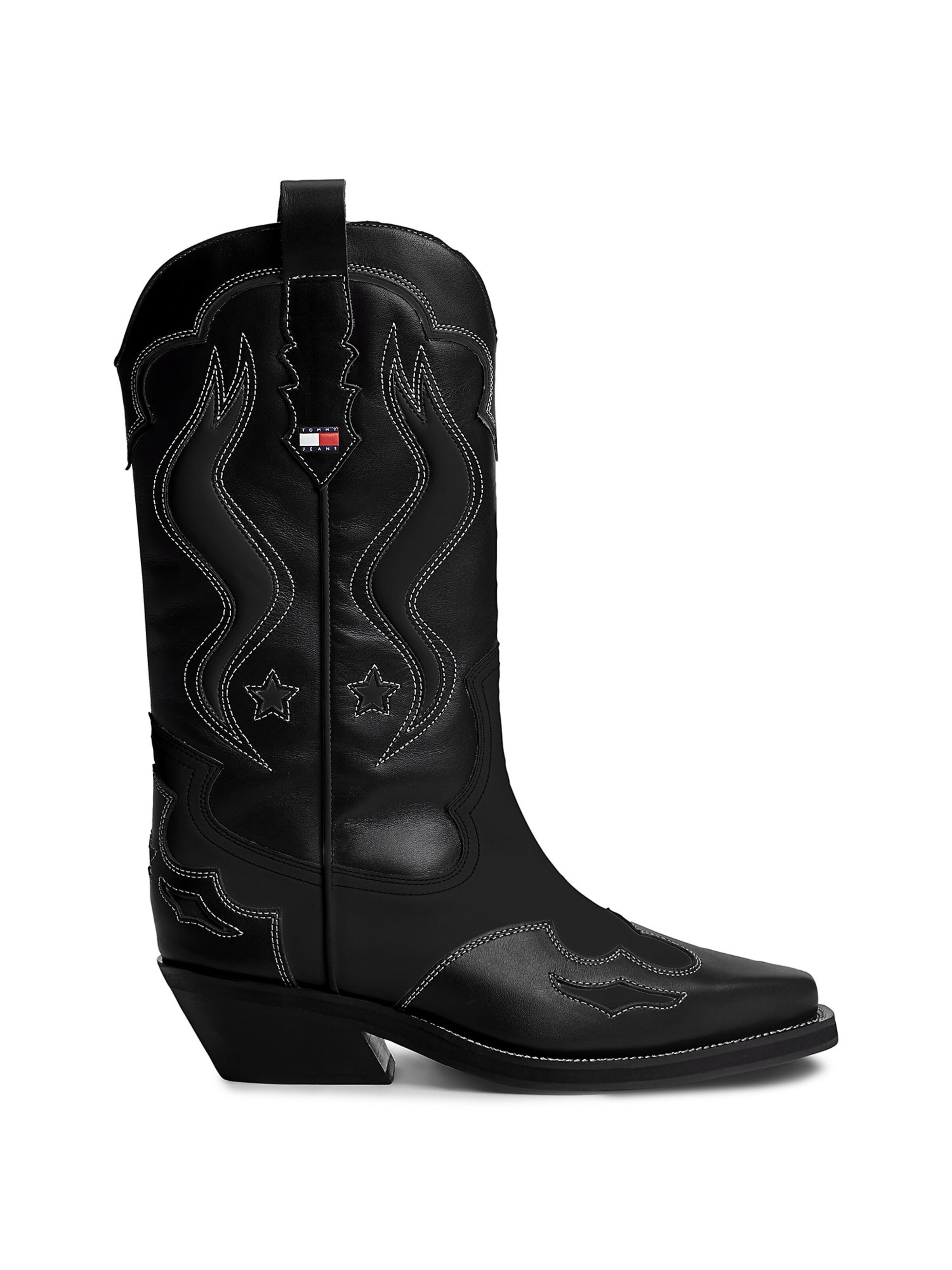 Bottes de cowboy Tommy Jeans en noir