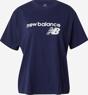 new balance T-shirt i blå: framsida