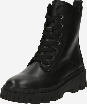 GABOR Lace-Up Ankle Boots in Black: front