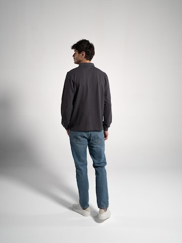 GORG Shirt 'Herren Langarm Poloshirt aus 100% Bio-Baumwolle' in Grijs