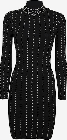 Influencer Pletené šaty - Čierna: predná strana