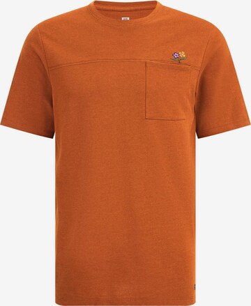 T-Shirt WE Fashion en marron : devant