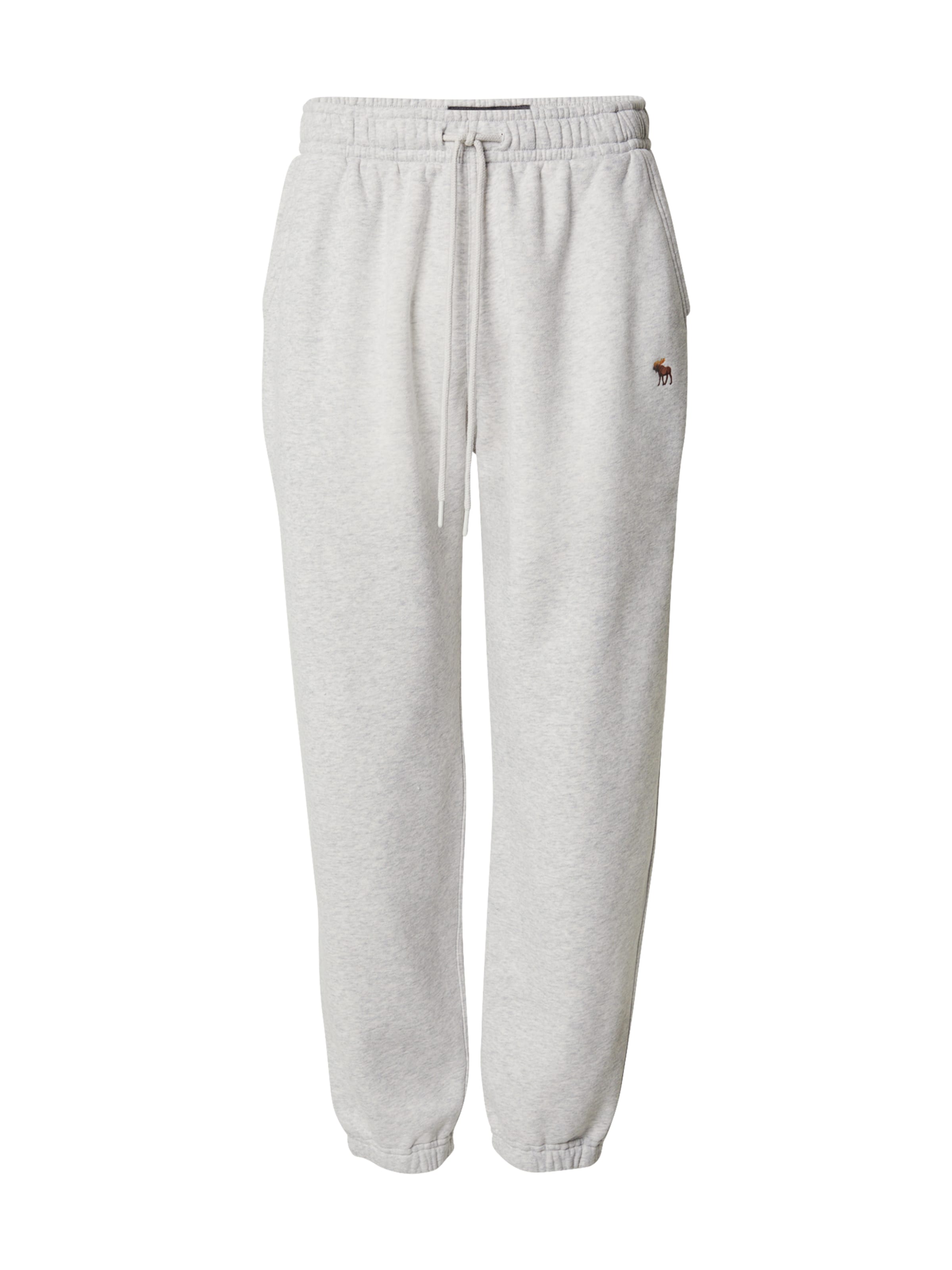 Loosefit Pantalon Abercrombie & Fitch en gris : devant