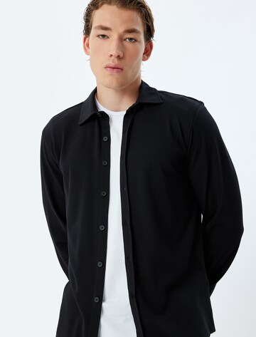 Koton Regular fit Button Up Shirt in Black