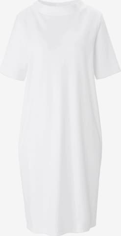 Green Cotton Dress in White: front