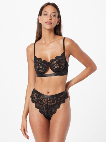 Nasty Gal Balconette Underwear Sets in Black: front