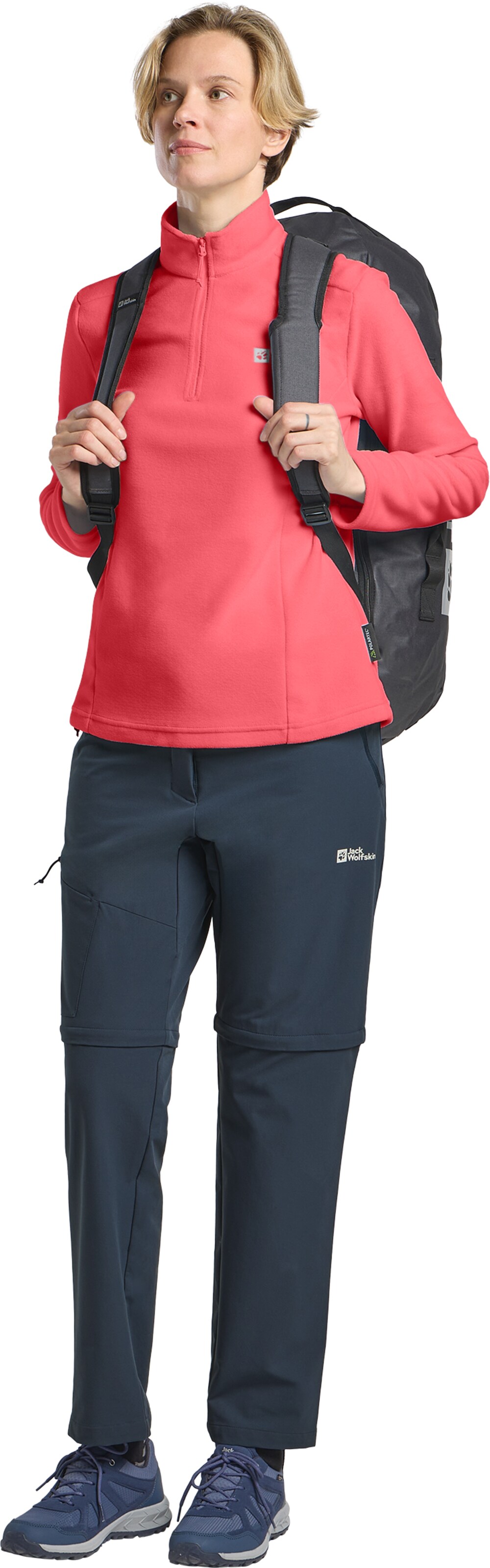 JACK WOLFSKIN Athletic Sweater 'Taunus' in Pink