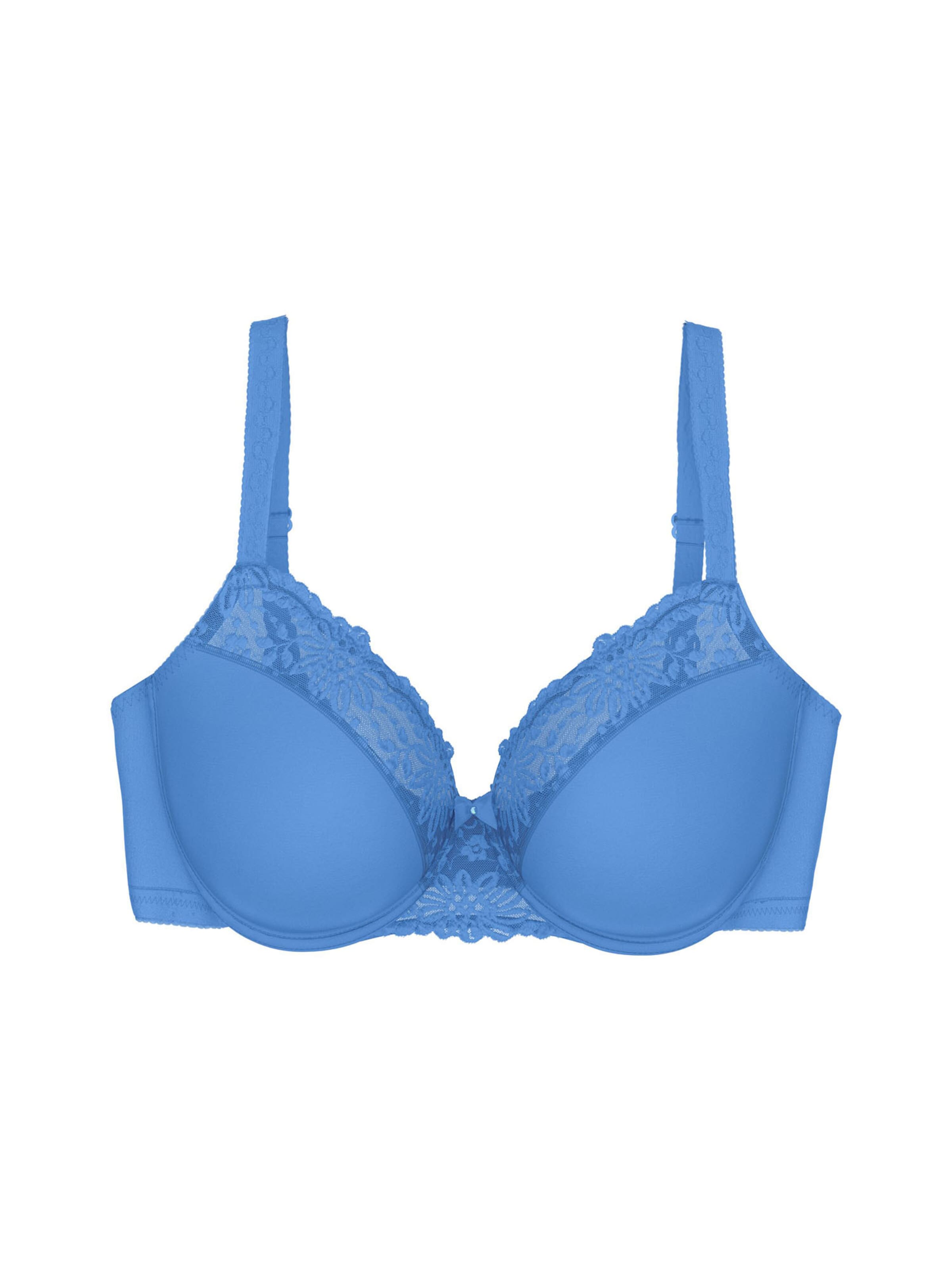 TRIUMPH Minimiser Bra ' Red Label Ladyform Soft ' in Blue: front
