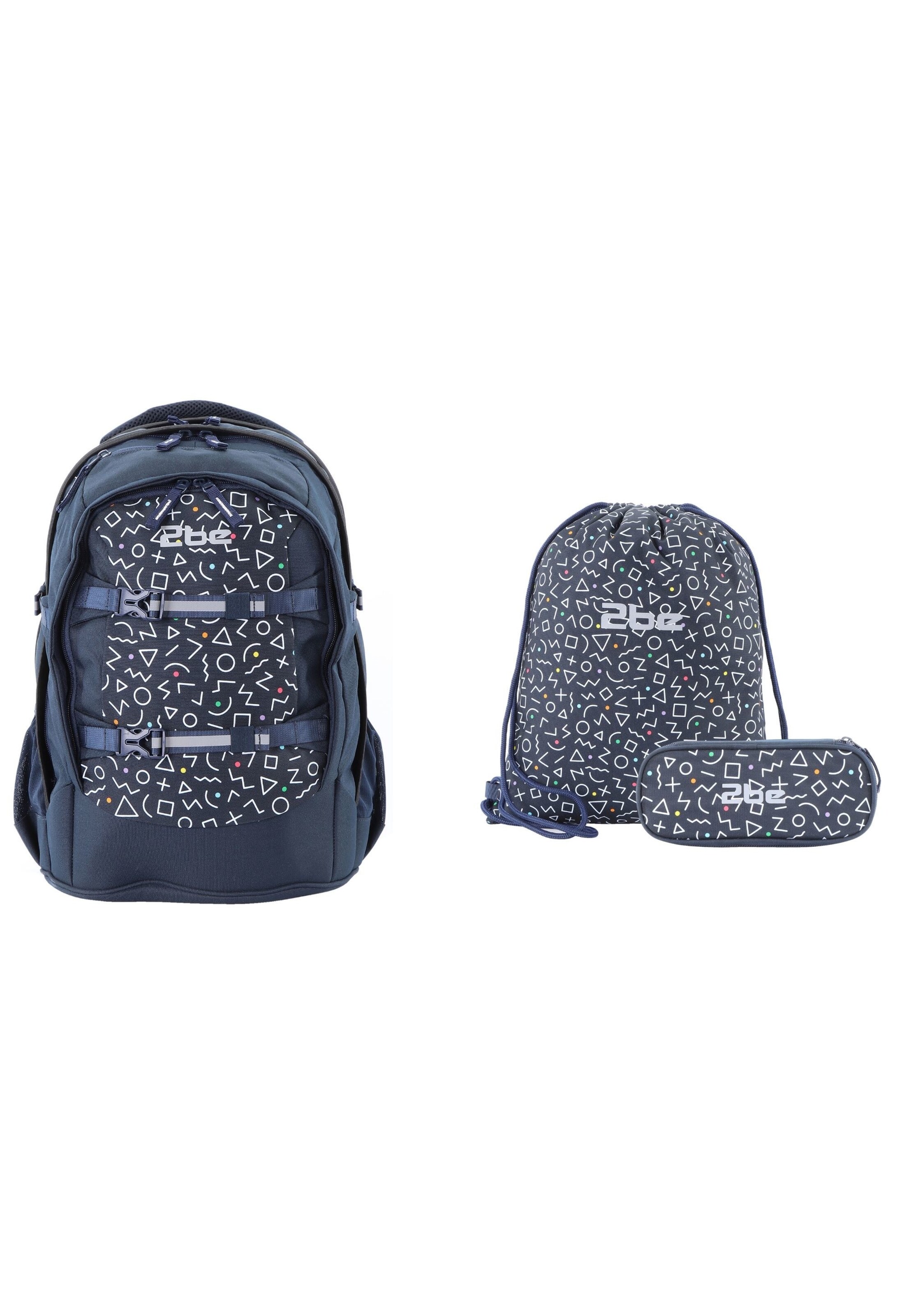 2be Backpack in Blue: front