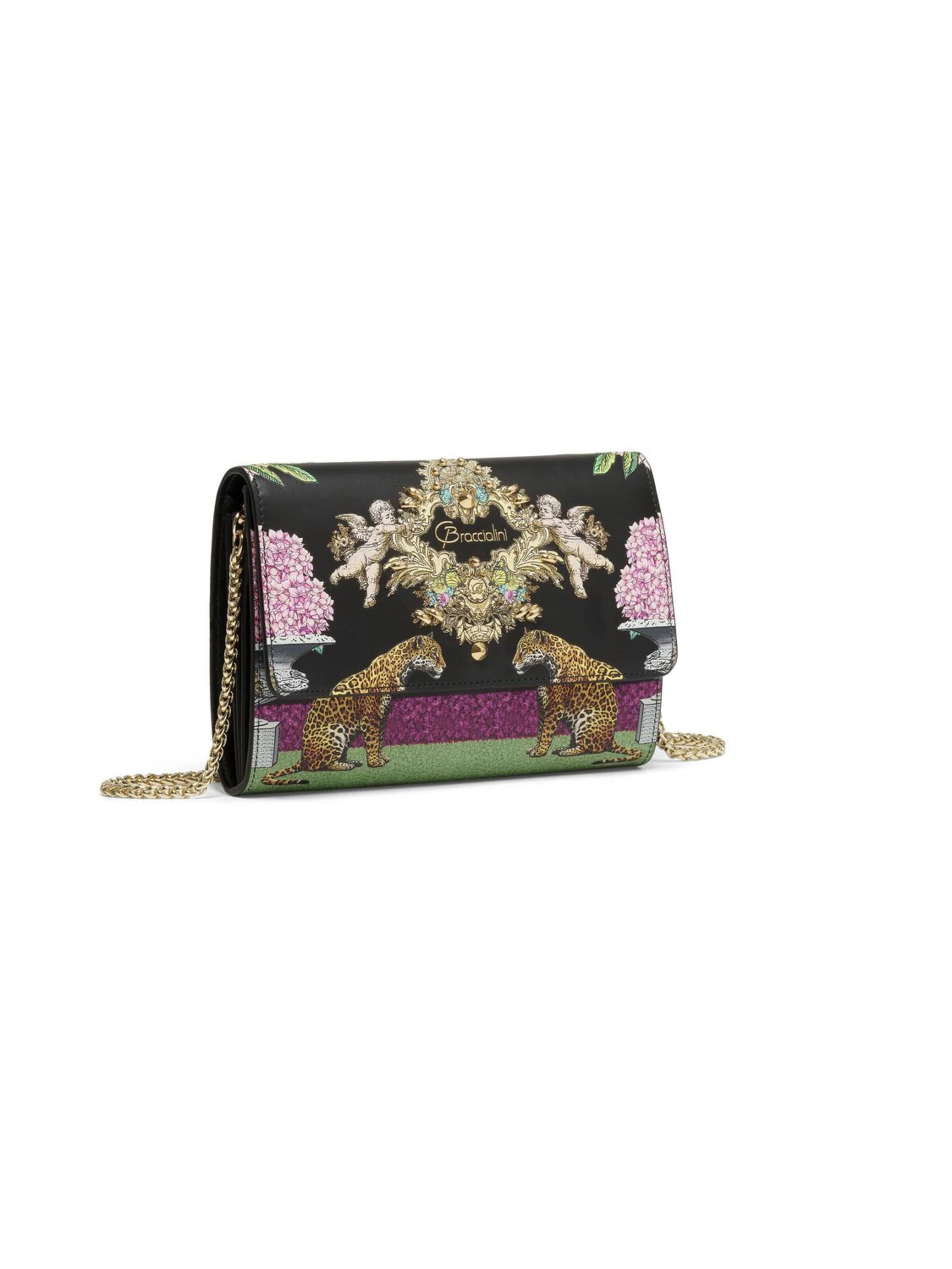 Braccialini - Bolso de noche 'Lady Print' en negro