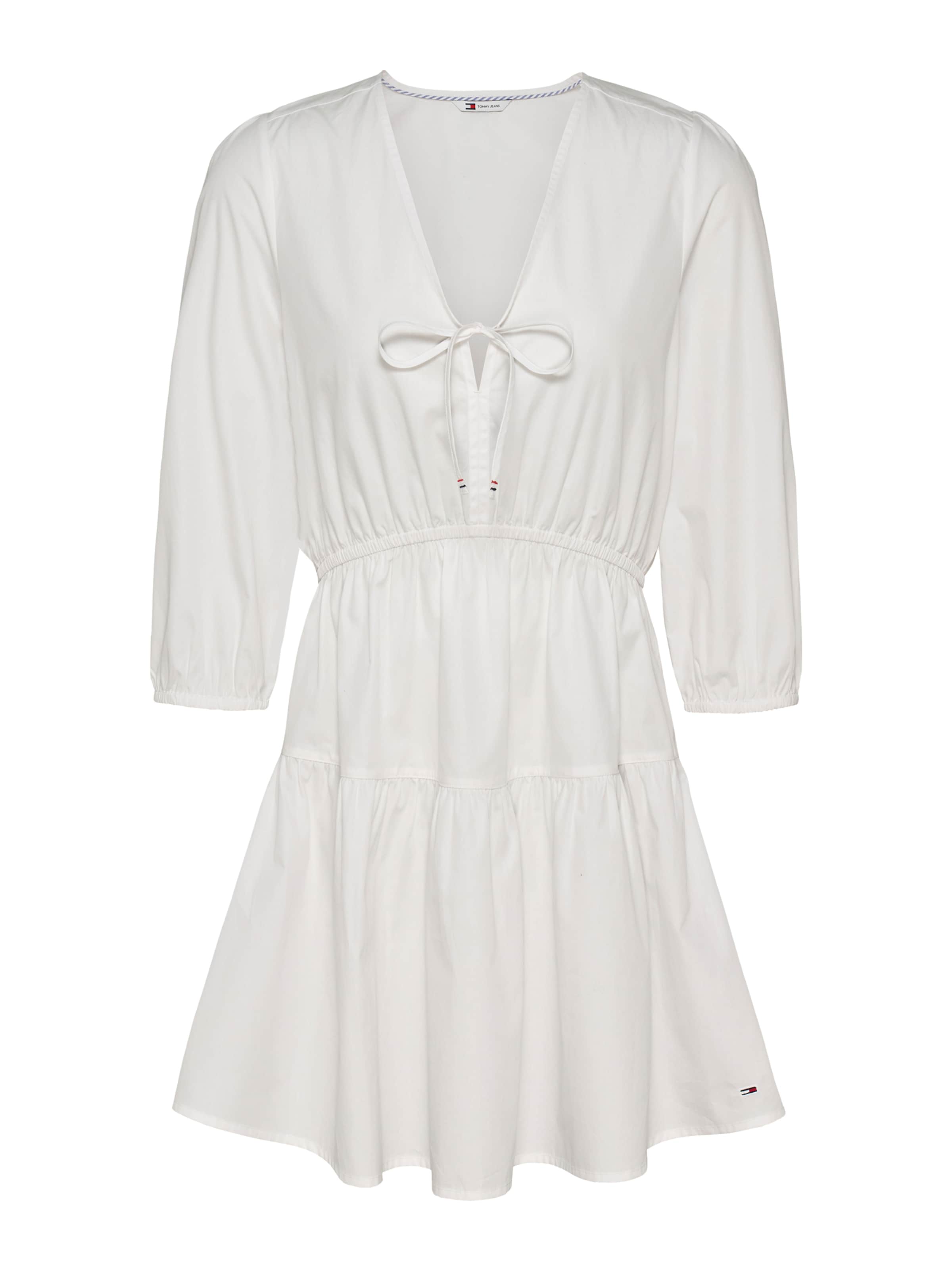 Tommy Jeans Šaty – bílá: přední strana