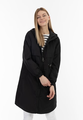 DreiMaster Maritim Between-Seasons Coat in Black: front