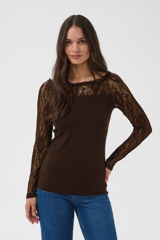 Kaffe Shirt 'Lacy' in Bruin: voorkant