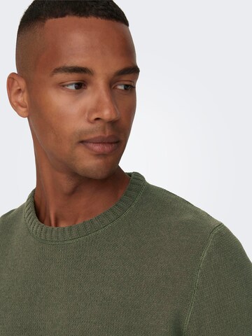Only & Sons Sweater 'Ese' in Green
