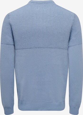 Pull-over Only & Sons en bleu