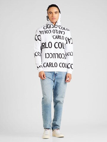 Sweat-shirt Carlo Colucci en blanc