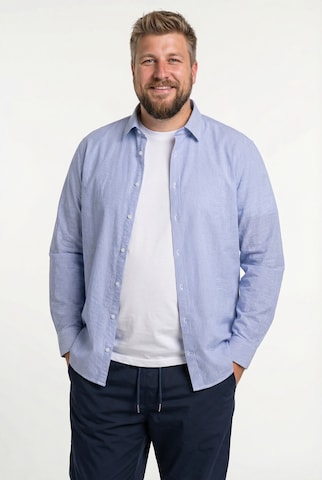 Men Plus Regular Fit Hemd in Blau
