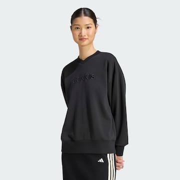 ADIDAS SPORTSWEAR Αθλητική μπλούζα φούτερ 'Seasonal Essentials' σε μαύρο: μπροστά