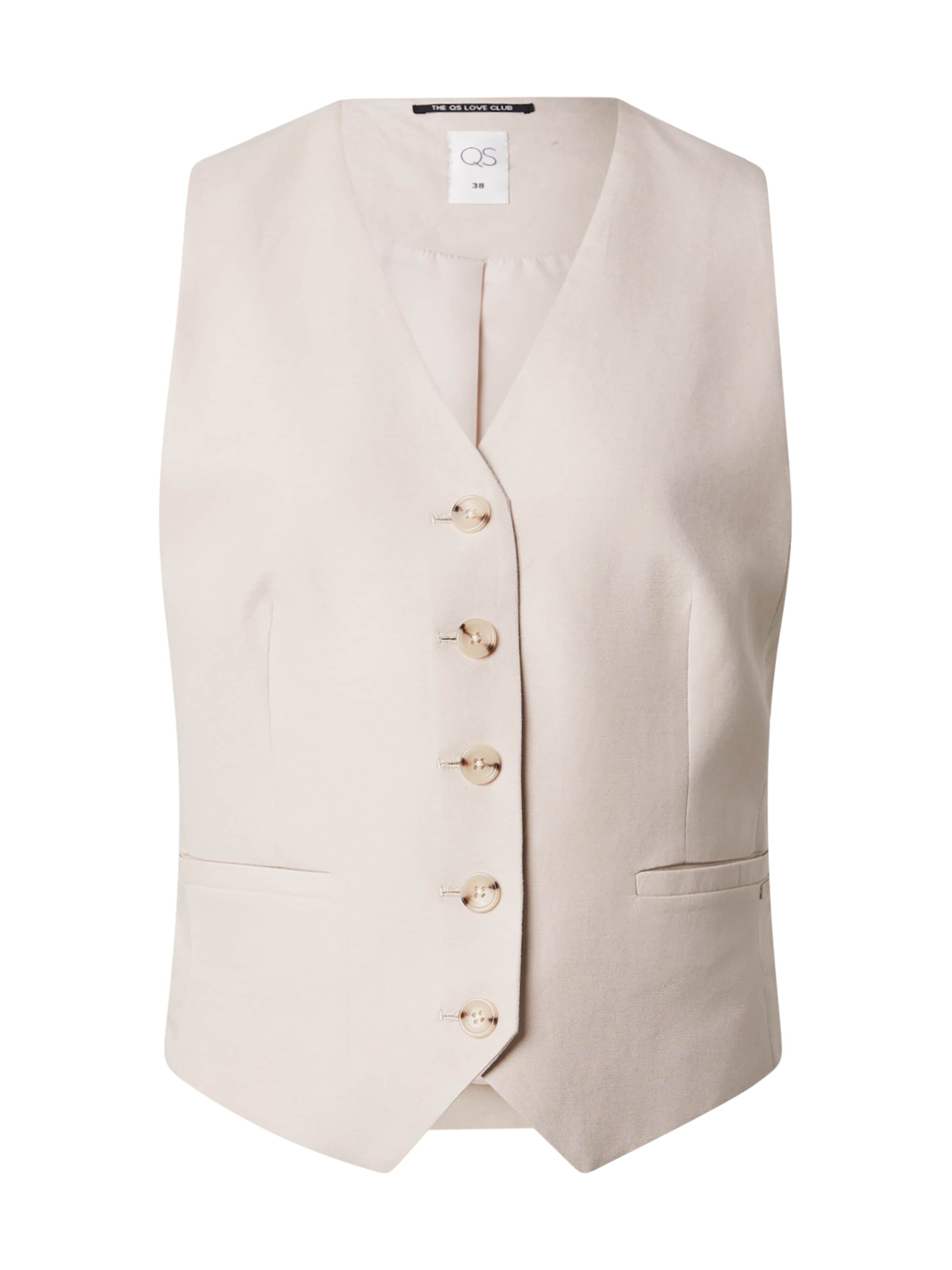Gilet de costume QS en beige : devant