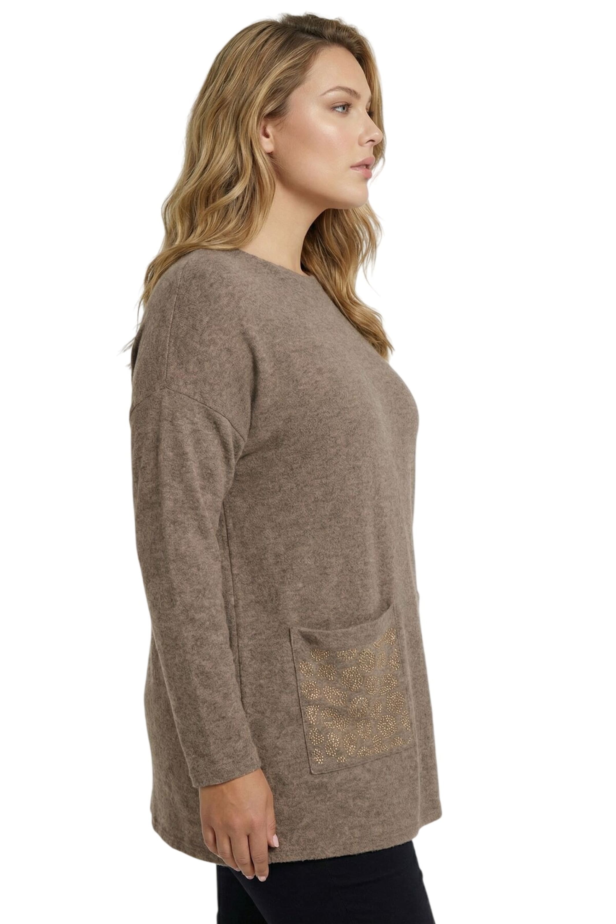 Stil Diva Pullover in Braun