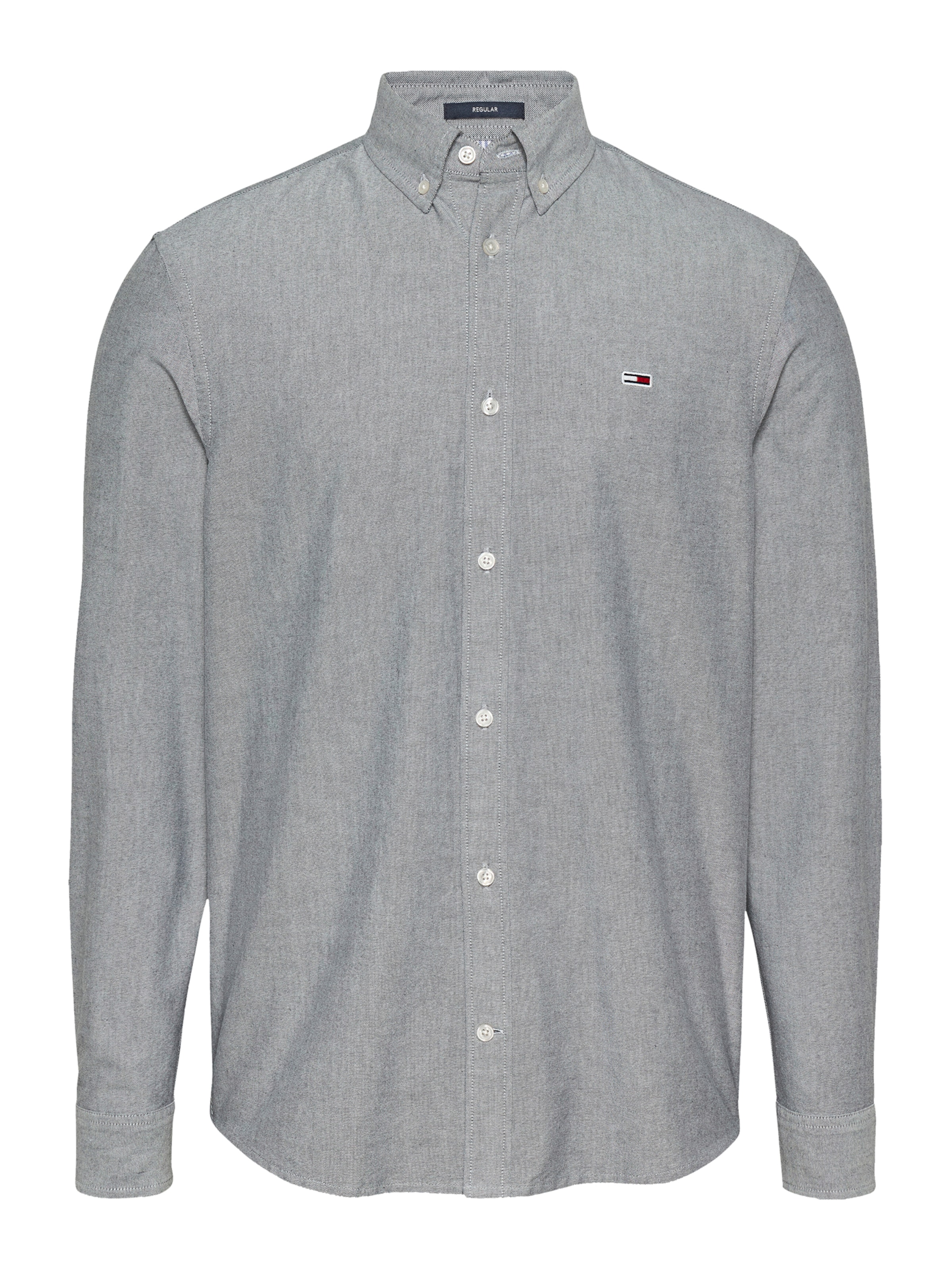 Tommy Jeans Regular fit Button Up Shirt in Blue: front