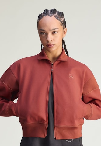 ADIDAS BY STELLA MCCARTNEY Sports sweat jacket 'Knitted Track' in Brown