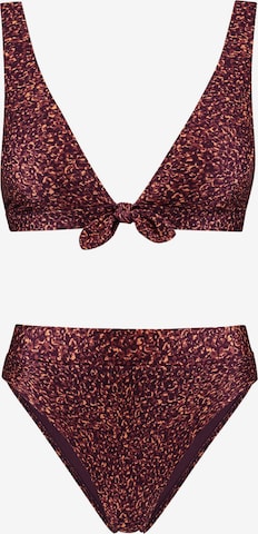 purpurinė Shiwi Trikampė Bikinis 'Teddy': priekis
