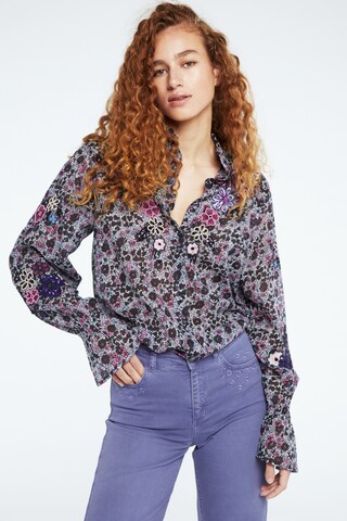 Fabienne Chapot Blouse 'Bahia' in Grijs: voorkant