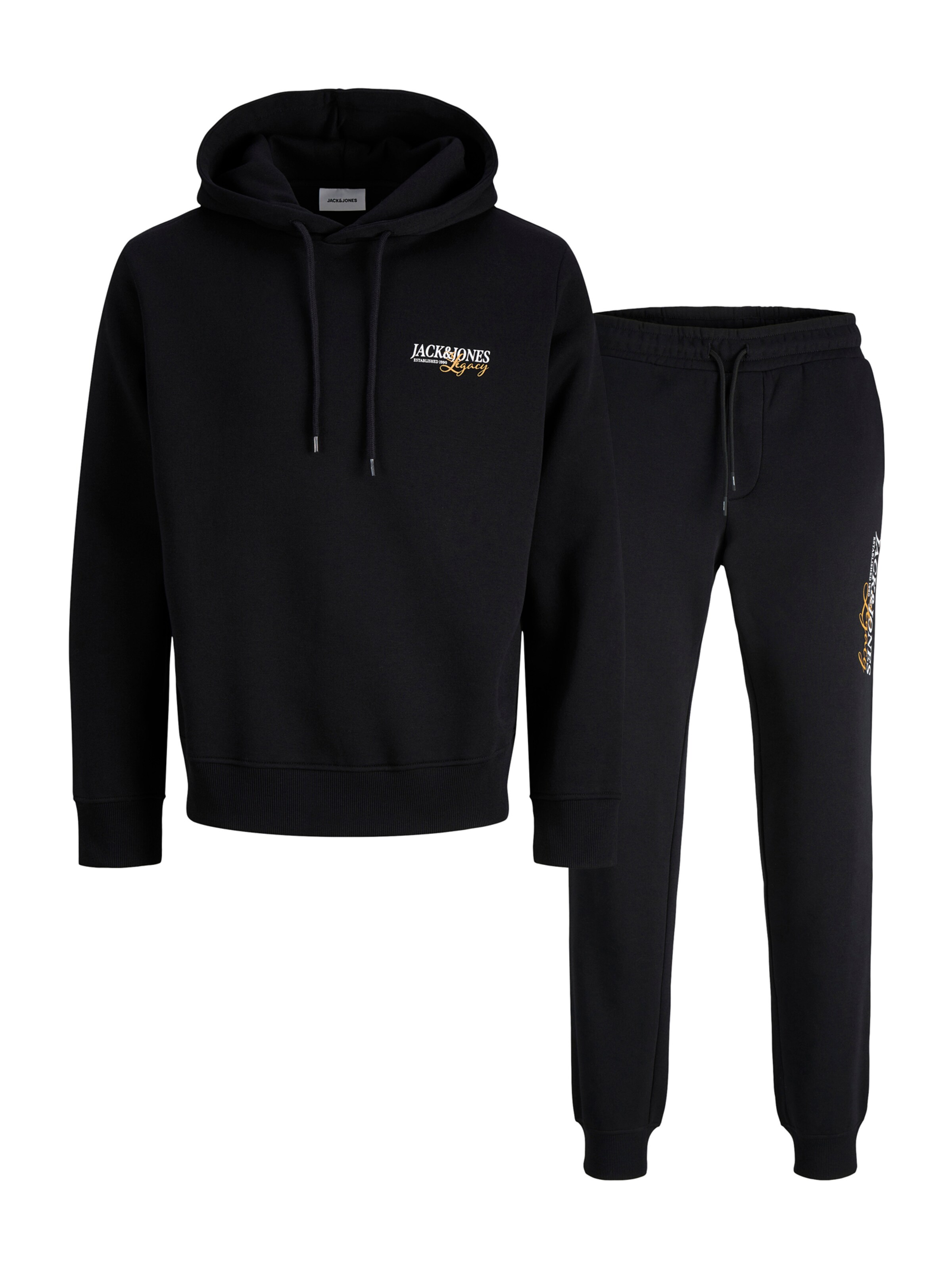 Jack & Jones Plus Joggingdragt 'JJJADE' i sort: forside