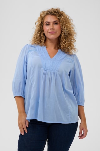 KAFFE CURVE - Blusa 'KCKarlia' em azul: frente